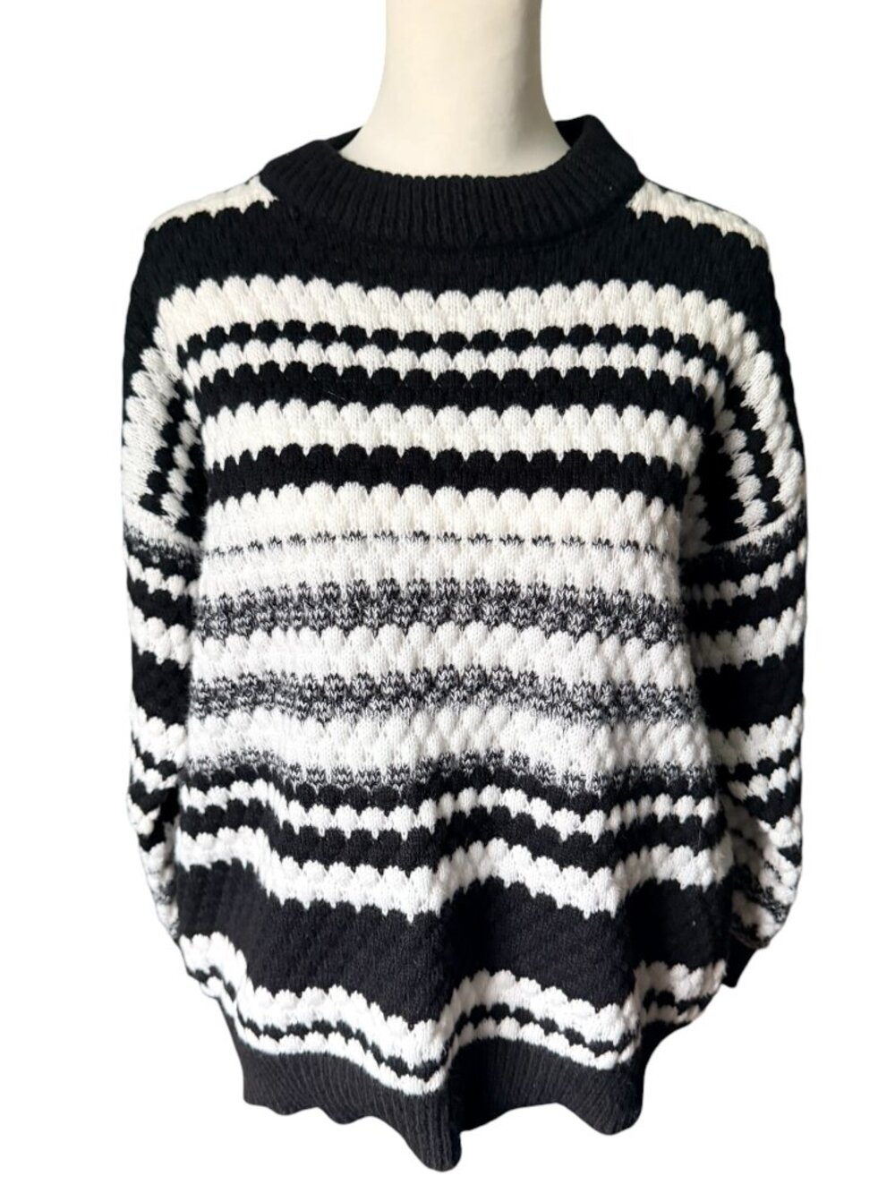 Coco + Carmen Black and White Sweater Small / Medium